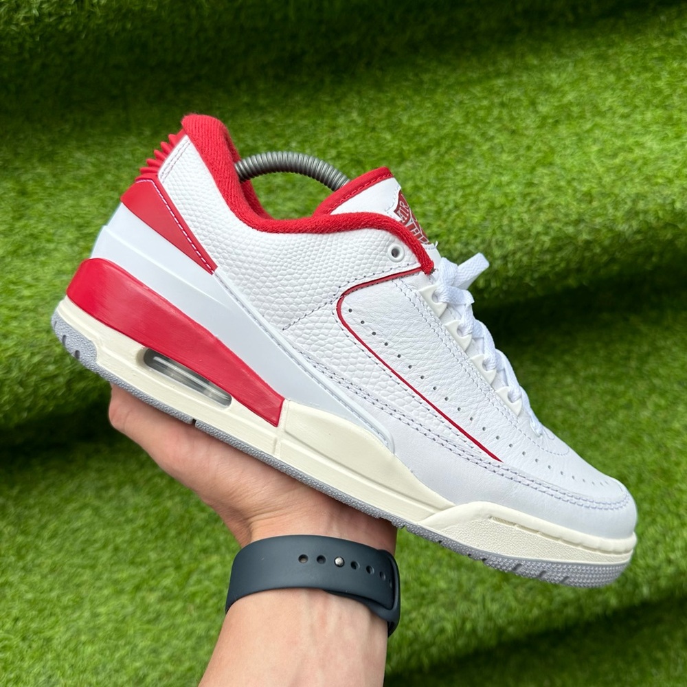 Men’s Shoes Nike Air Jordan 2/3 White Varsity Red Sneakers Size 8 Authentic